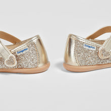 Load image into Gallery viewer, Girl's Platinum Glitter Mary Jane