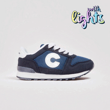 Load image into Gallery viewer, Unisex Navy Sneakers with Lights