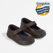 Carregar imagem no visualizador da galeria, Sapatos escolares de couro lavável para meninas