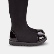 Load image into Gallery viewer, Girl's Black Lycra High Boots