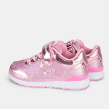 Load image into Gallery viewer, Girl's Pink Glitter Sneakers with Lights