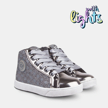 Load image into Gallery viewer, Girl's  Lead Glitter Booties with Lights