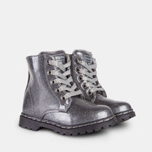Carregar imagem no visualizador da galeria, Botas de couro envernizado de chumbo com brilho feminino