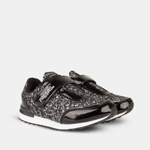 Load image into Gallery viewer, Girl's Glitter Black Sneakers