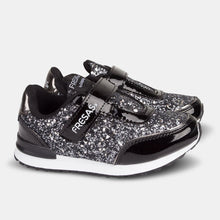 Load image into Gallery viewer, Girl's Glitter Black Sneakers