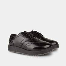 Load image into Gallery viewer, Girl's Black Blucher Shoes