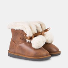 Load image into Gallery viewer, Girl's Camel Pompoms Australian Boots