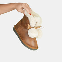 Load image into Gallery viewer, Girl's Camel Pompoms Australian Boots