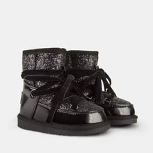 Load image into Gallery viewer, Girl's Black Laces Glitter Australian Boots