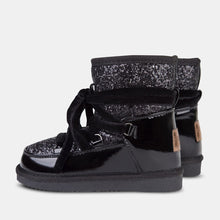 Load image into Gallery viewer, Girl's Black Laces Glitter Australian Boots