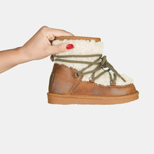 Load image into Gallery viewer, Girl's Camel Fur Laces Australian Boots
