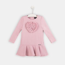 Load image into Gallery viewer, Girls "Heart" Pink Synthetic Fur Dress