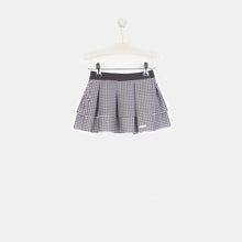 Carregar imagem no visualizador da galeria, Saia Houndstooth Black Skater para Meninas