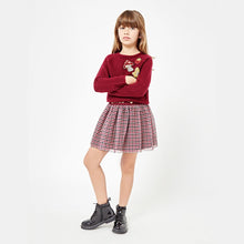 Carregar imagem no visualizador da galeria, Saia de vinho girls Houndstooth