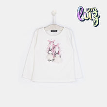 Load image into Gallery viewer, Girls Light up Ballet Pumps White T-shirt