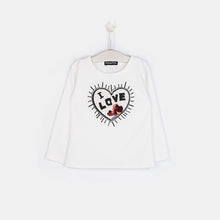 Carregar imagem no visualizador da galeria, Camiseta feminina Heart White Strass
