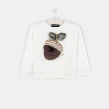 Carregar imagem no visualizador da galeria, Meninas "Acorn" Ecru Faux Fur Moletom