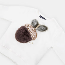 Carregar imagem no visualizador da galeria, Meninas "Acorn" Ecru Faux Fur Moletom