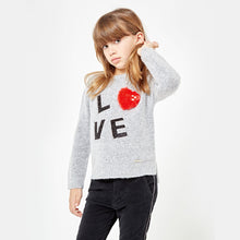 Load image into Gallery viewer, Girls Love Grey Sweater
