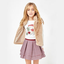 Load image into Gallery viewer, Girls Faux Fur Beige Vest