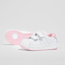 Load image into Gallery viewer, Babies Pink Washable Leather Trainers
