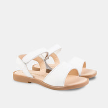Load image into Gallery viewer, Girl's White Leather Sandals ewrrwr