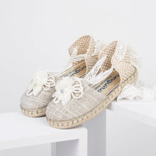 Load image into Gallery viewer, Girl's Beige Espadrilles Sandals
