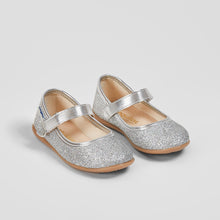 Load image into Gallery viewer, Girl's Silver Glitter Mary Jane