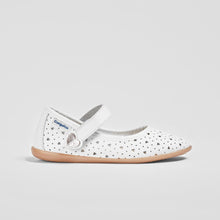 Load image into Gallery viewer, Girl's White Hearts Washable Leather Mary Jane
