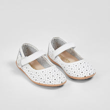 Load image into Gallery viewer, Girl's White Hearts Washable Leather Mary Jane