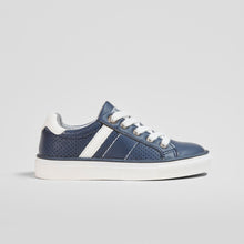 Load image into Gallery viewer, Boys Navy Bands Sneakers