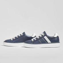 Load image into Gallery viewer, Boys Navy Bands Sneakers