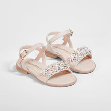 Load image into Gallery viewer, Girl's Makeup Pink Flowers Sandals