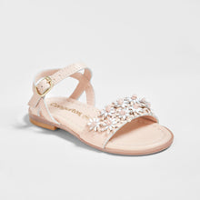 Load image into Gallery viewer, Girl's Makeup Pink Flowers Sandals