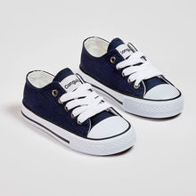 Cargar imagen en el visor de la galería, Zapatillas de lona azul marino unisex
