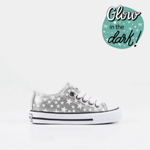 Load image into Gallery viewer, Unisex Silver Stars Sneakers