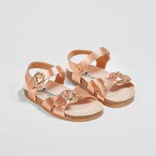 Load image into Gallery viewer, Girl's Metallic Pink Bio Sandals