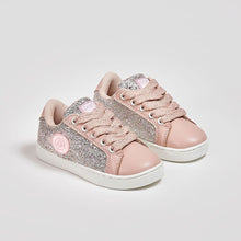 Load image into Gallery viewer, Girl's Pink Glitter Sneakers with Lights