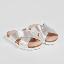 Load image into Gallery viewer, Girl's Silver Bio Sandals