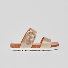 Load image into Gallery viewer, Girl's Platinum Buckle Sandals