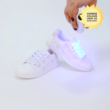 Load image into Gallery viewer, Girl's Solar Hearts Colour Changing Sneakers