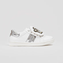 Load image into Gallery viewer, Girl's White Crown Sneakers