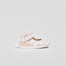 Load image into Gallery viewer, Baby's Pink Flowers Print onMicro® Mary Janes