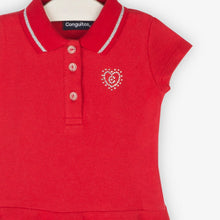 Carregar imagem no visualizador da galeria, Vestido feminino pólo vermelho