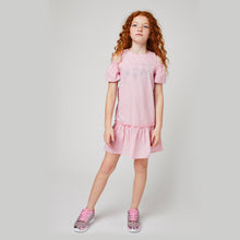 Carregar imagem no visualizador da galeria, Meninas Vestido Offshoulder Rosa