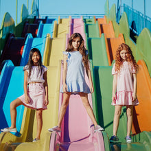 Carregar imagem no visualizador da galeria, Meninas Vestido Offshoulder Rosa