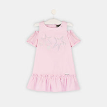 Carregar imagem no visualizador da galeria, Meninas Vestido Offshoulder Rosa