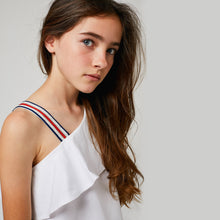 Cargar imagen en el visor de la galería, Vestido asimétrico blanco para niñas