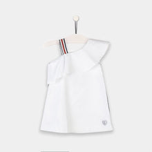 Cargar imagen en el visor de la galería, Vestido asimétrico blanco para niñas