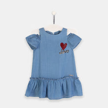 Cargar imagen en el visor de la galería, Vestido Niña Tencel Denim Offshoulders